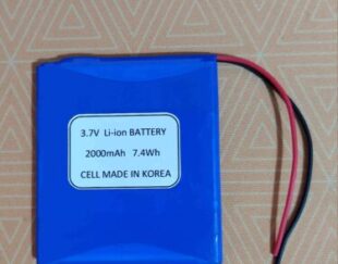 باتری لیتیوم 3.7V 2000mAh دارای برد محافظ (5765)