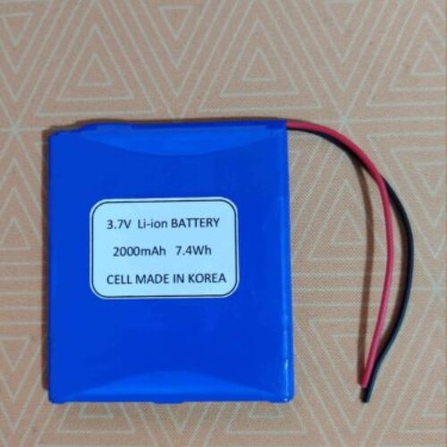 باتری لیتیوم 3.7V 2000mAh دارای برد محافظ (5765)