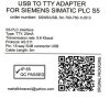 کابل مبدل(پروگرام) USB TO TTY جهت ارتباط با PLC S5 SIEMENS