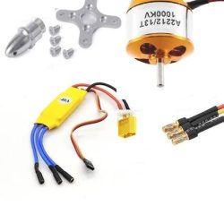 4عدد موتور براشلس و اسپید کنترلر