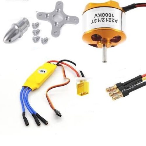 4عدد موتور براشلس و اسپید کنترلر