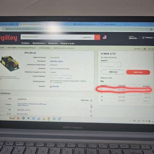 پاور برد تغذیه 24 ولت 142 وات 5.9 آمپر-مدیکال