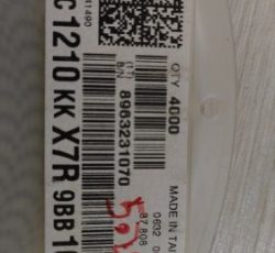خازن100nf 50v 10% سایز 1210