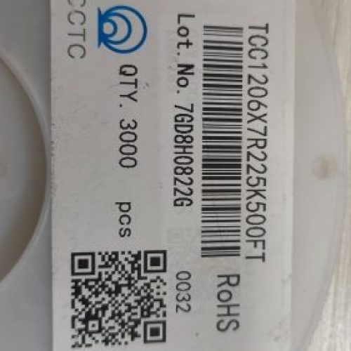 خازن 2.2uf 50v 10% سایز 1206