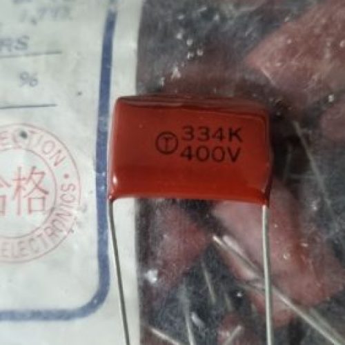 خازن پلی استر 330نانو فاراد 400 ولت (334k 400v)